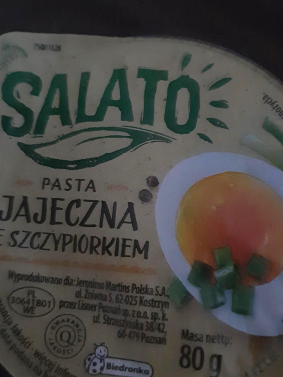 Zdjęcia - Pasta jajaczena ze szczypiorkiem Salato
