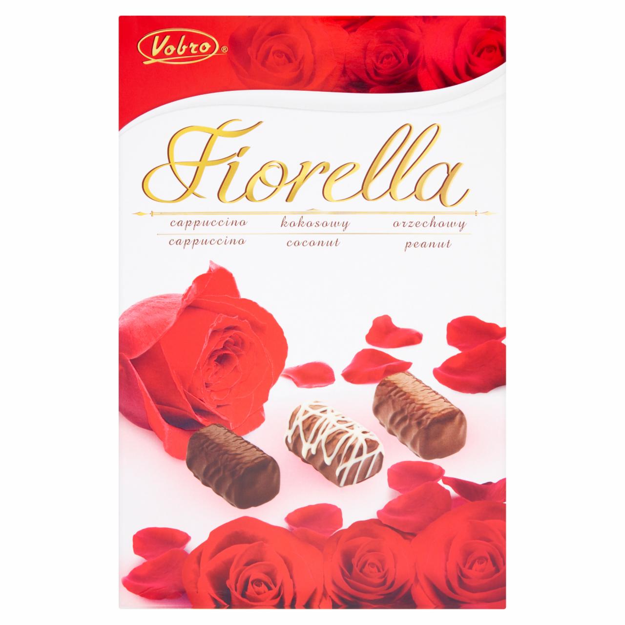 Zdjęcia - Vobro Fiorella Cukierki w czekoladzie o smaku cappuccino kokosowym i orzechowym 140 g
