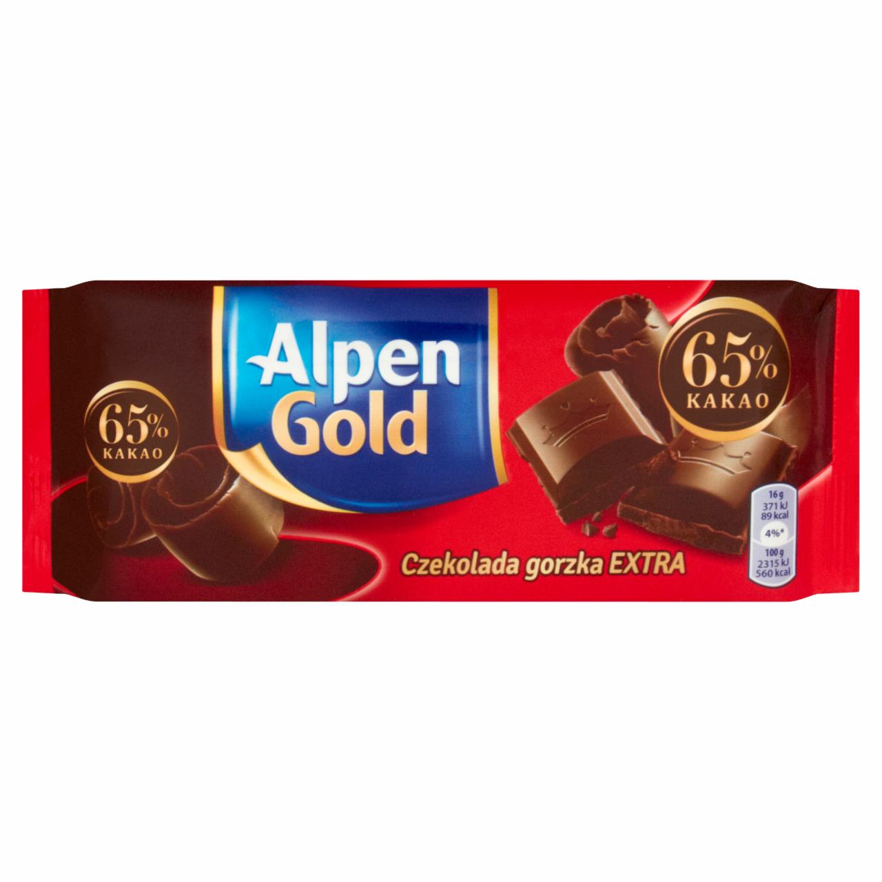 Zdjęcia - Alpen Gold Czekolada gorzka Extra 80 g