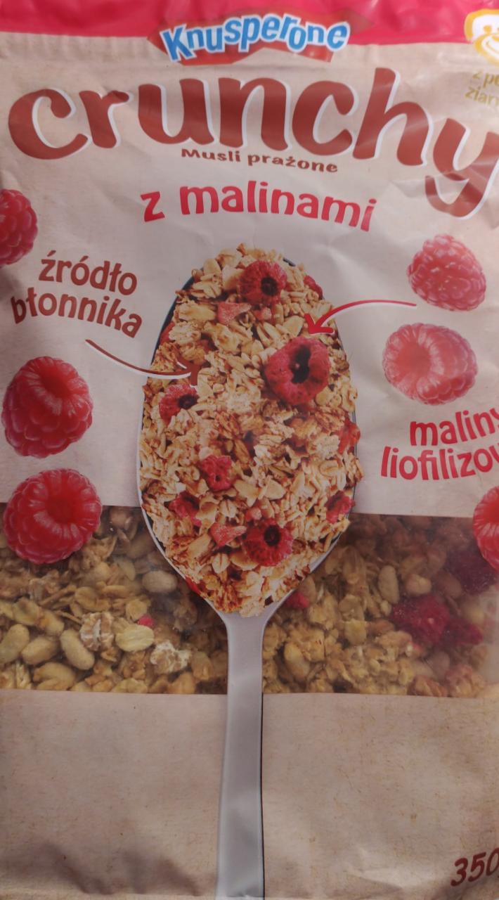 Zdjęcia - Knusperone crunchy musli prażone z malinami