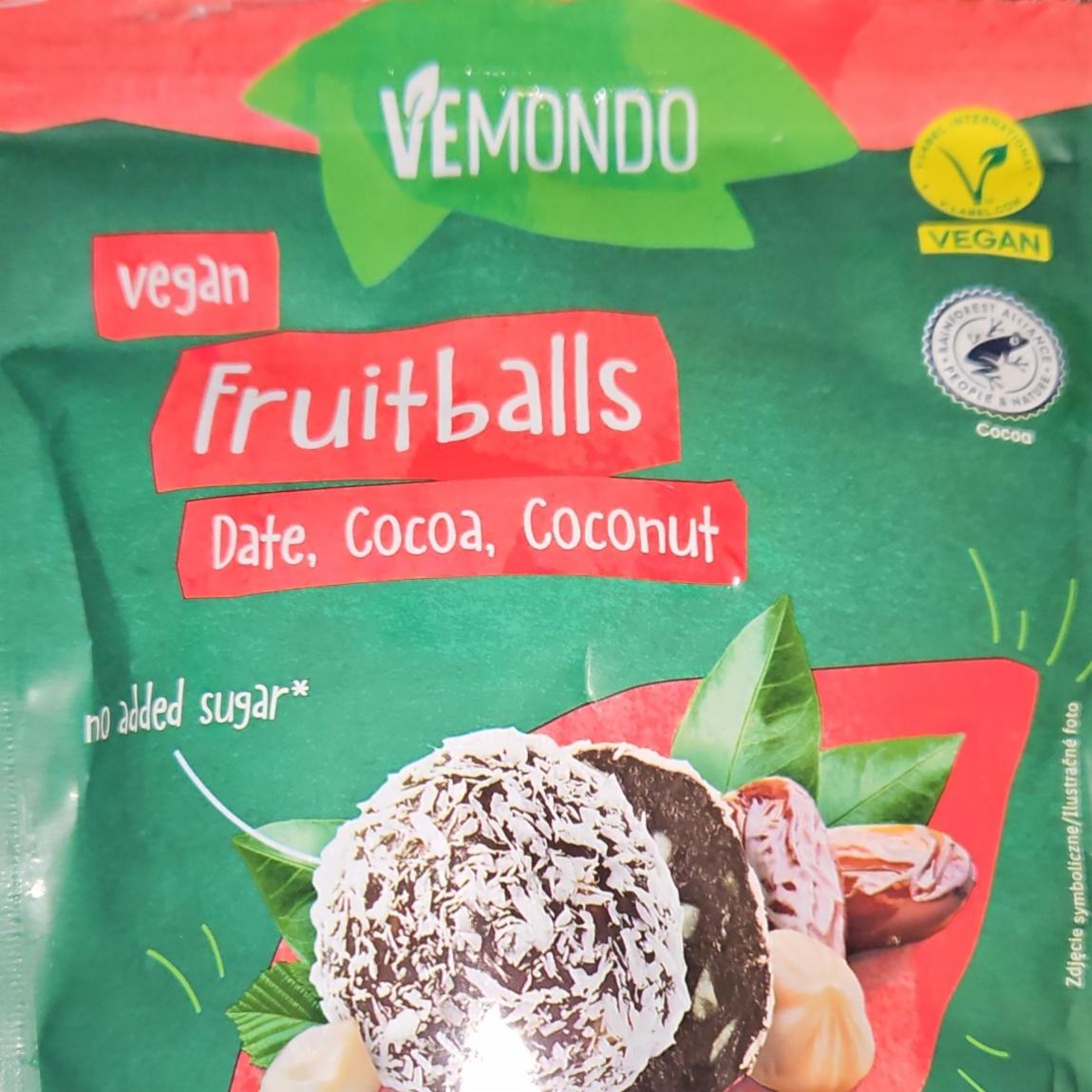 Zdjęcia - Vegan Fruitballs date, coca, coconut Vemondo