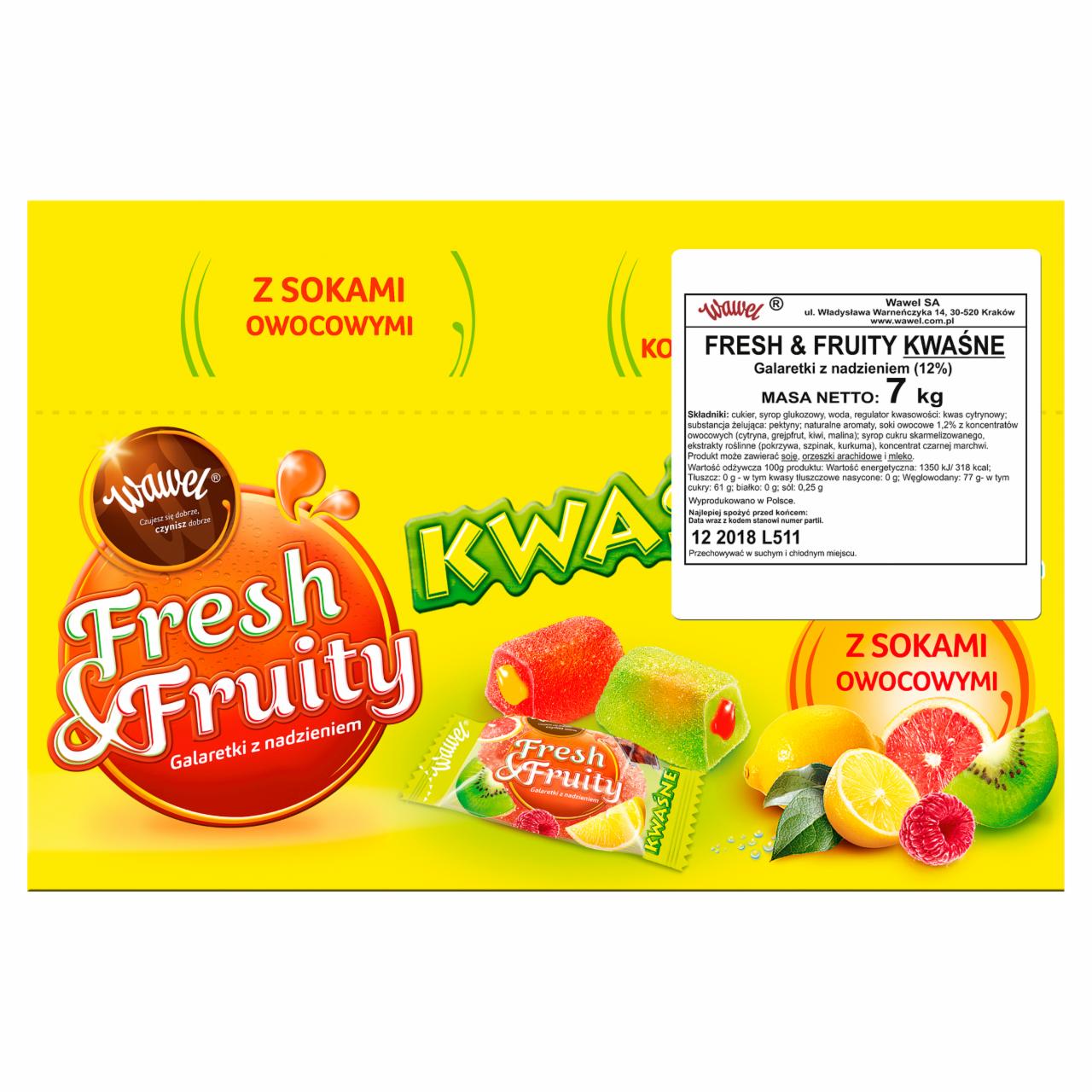 Zdjęcia - Wawel Fresh & Fruity Galaretki z nadzieniem kwaśne 7 kg