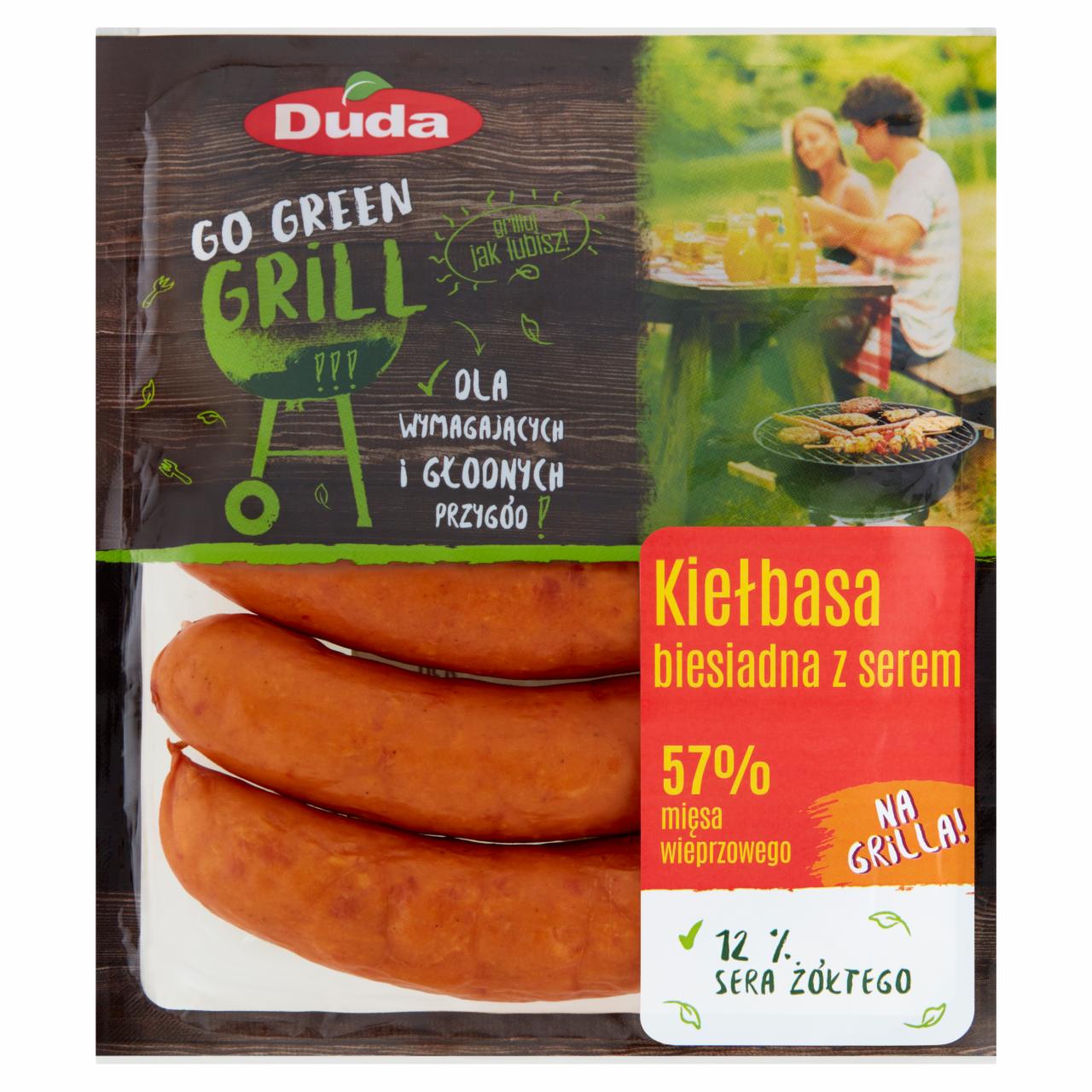 Zdjęcia - Duda Go Green Grill Kiełbasa biesiadna z serem 430 g