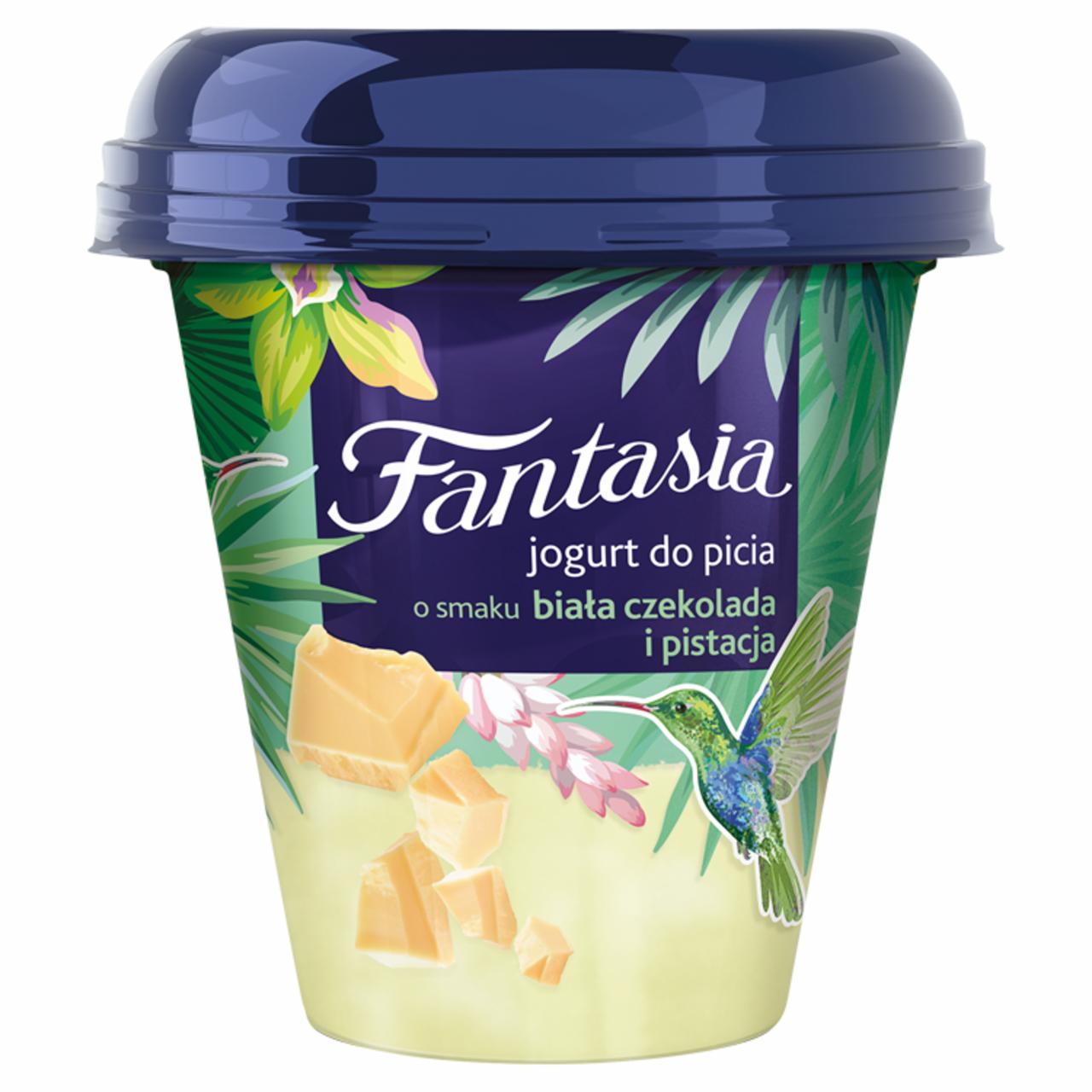 Zdjęcia - Danone Fantasia Jogurt do picia o smaku biała czekolada i pistacja 240 g