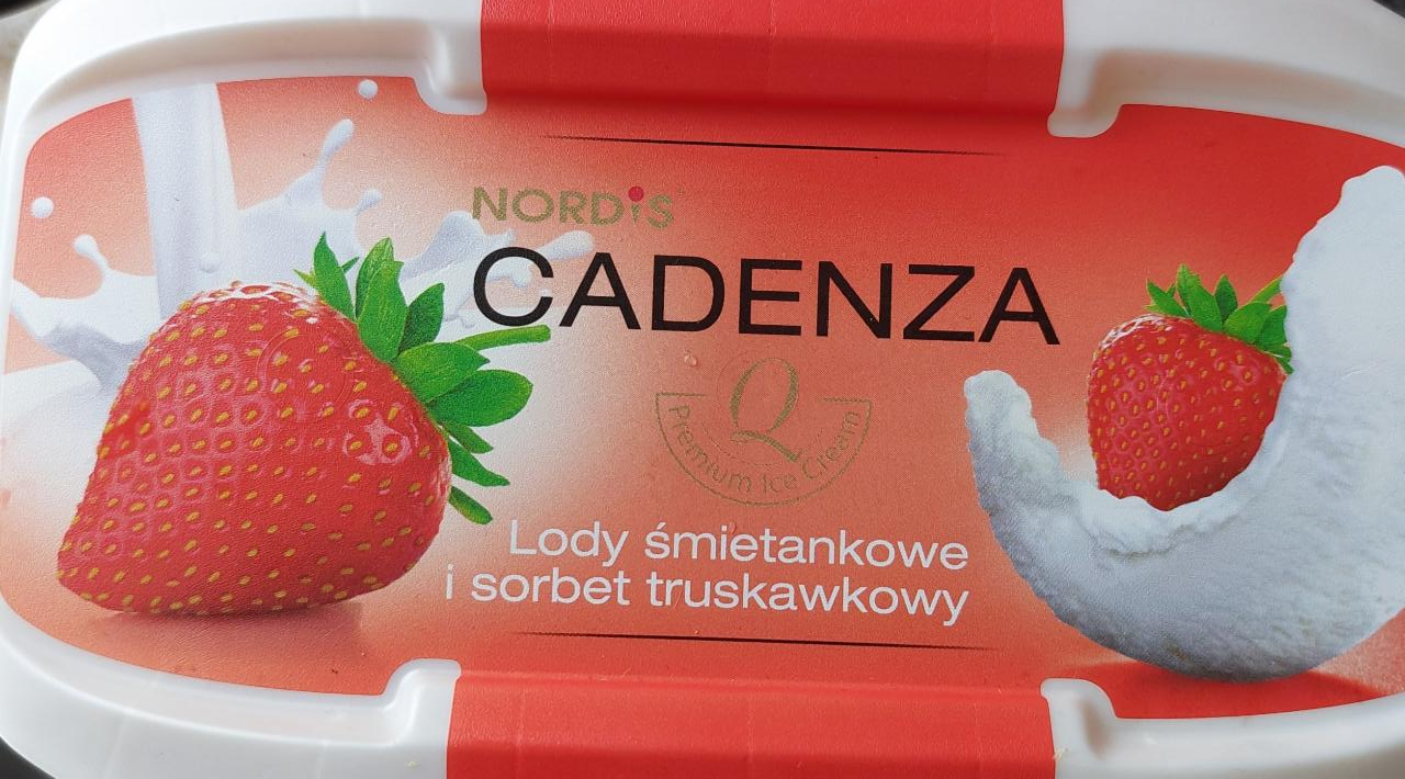 Zdjęcia - Nordis Cadenza lody śmietankowe i sorbet truskawkowy
