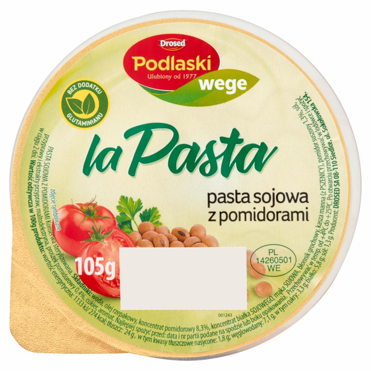 Zdjęcia - Drosed Podlaski wege la Pasta Pasta sojowa z pomidorami 105 g