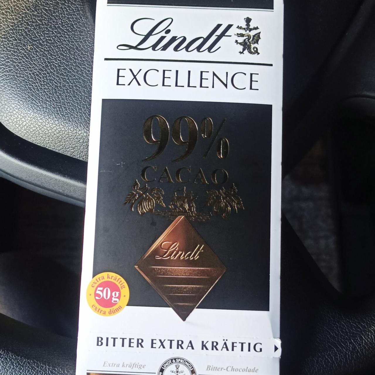 Zdjęcia - Lindt Excellence 99 % Cacao Czekolada gorzka 50 g