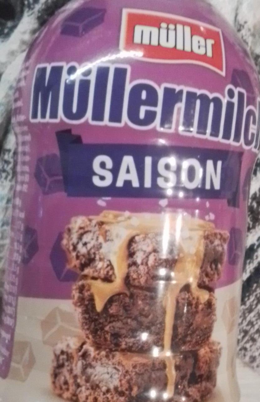 Zdjęcia - Müllermilch saison salted caramel bbrownie Müller