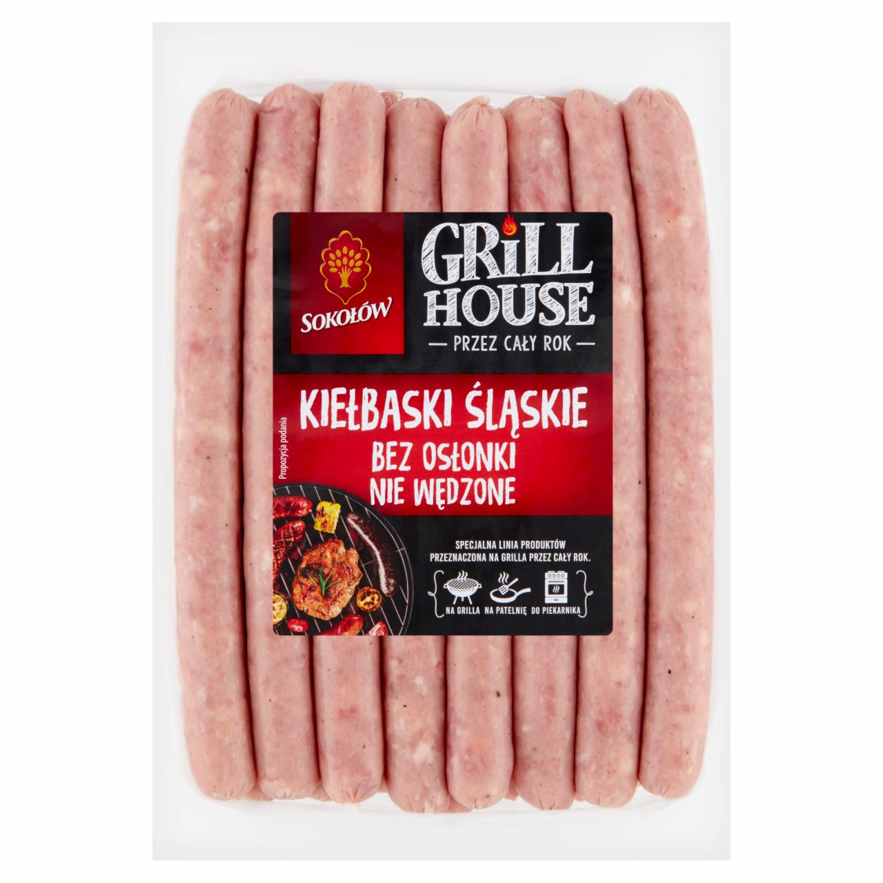 Zdjęcia - Grill House Kiełbaski śląskie bez osłonki nie wędzone 0,5 kg Sokołów