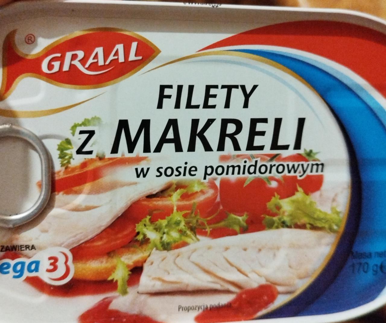 Zdjęcia - Filety z makreli w sosie pomidorowym 170 g Graal