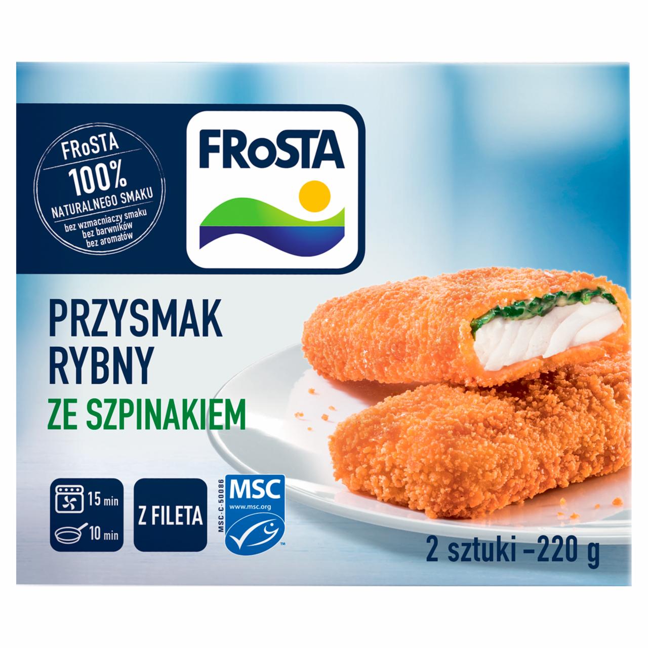 Zdjęcia - FRoSTA Przysmak rybny z fileta ze szpinakiem 220 g (2 sztuki)