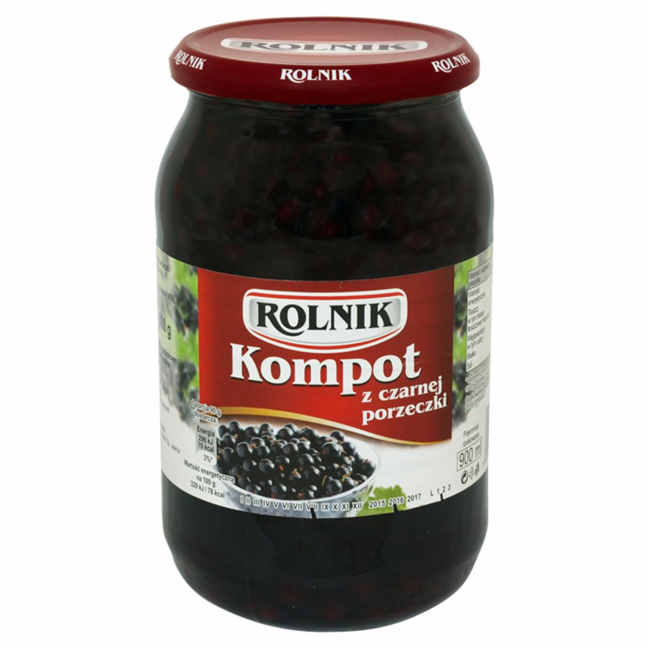 Zdjęcia - Rolnik Kompot z czarnej porzeczki 900 g