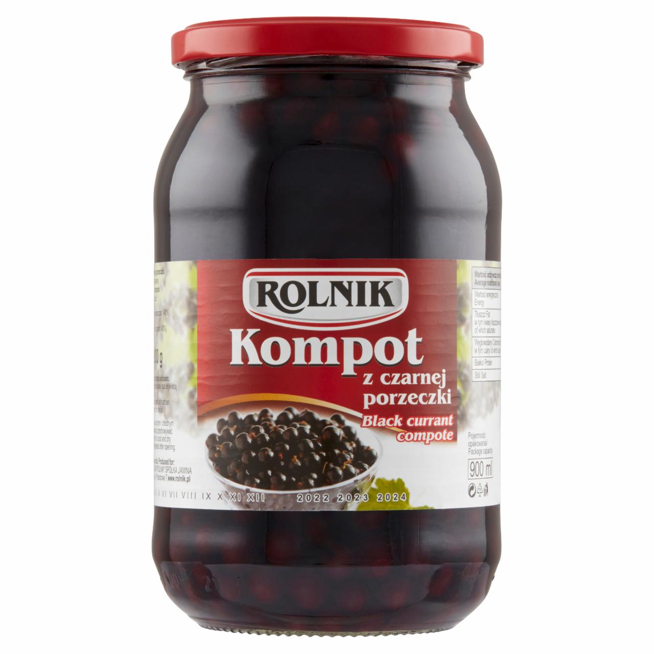 Zdjęcia - Rolnik Kompot z czarnej porzeczki 900 g