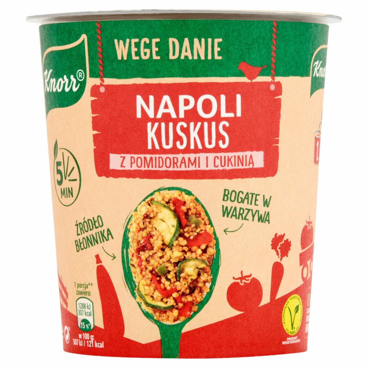Zdjęcia - Knorr Wege danie Napoli kuskus z pomidorami i cukinią 70 g