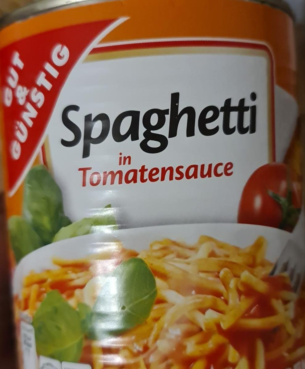 Zdjęcia - Spaghetti in Tomatensauce Gut & Günstig