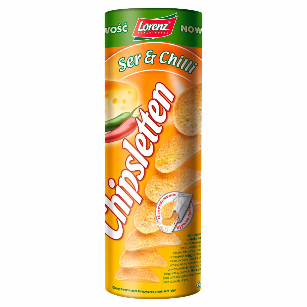 Zdjęcia - Chipsletten Chipsy ziemniaczane ser & chilli 100 g