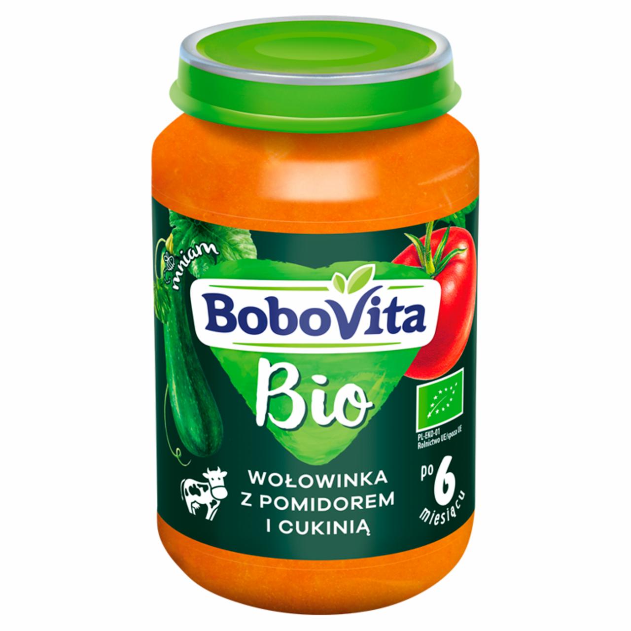 Zdjęcia - BoboVita Bio Wołowinka z pomidorem i cukinią po 6 miesiącu 190 g