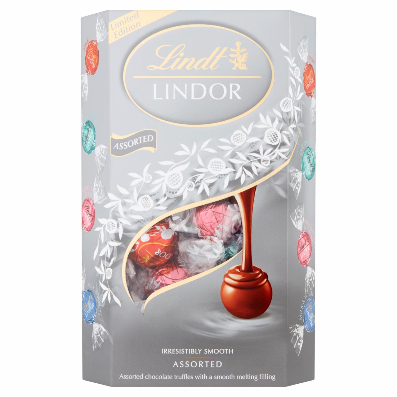 Zdjęcia - Lindt Lindor Pralinki z czekolady mlecznej i białej z nadzieniem 337 g