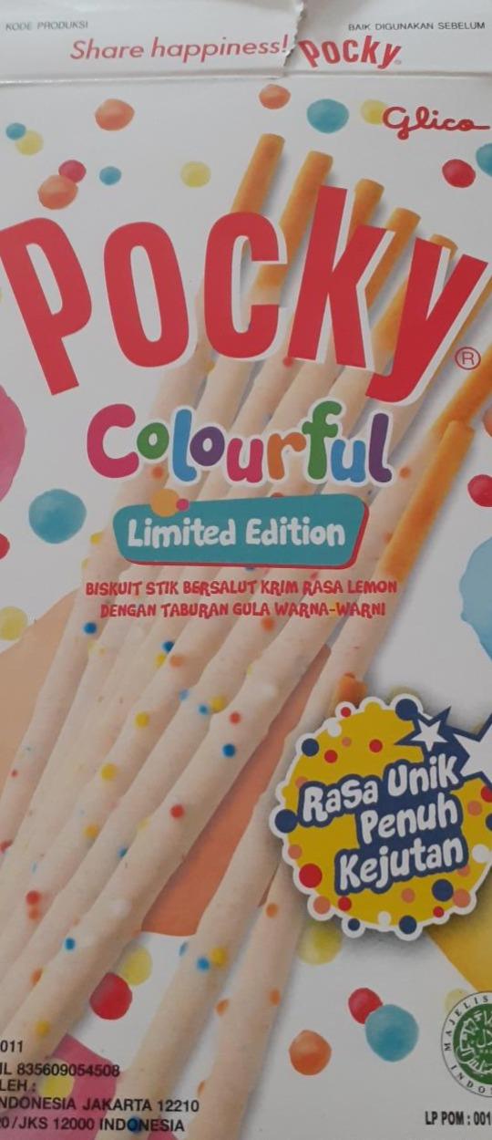 Zdjęcia - Pocky Colourful biała czekolada i posypka