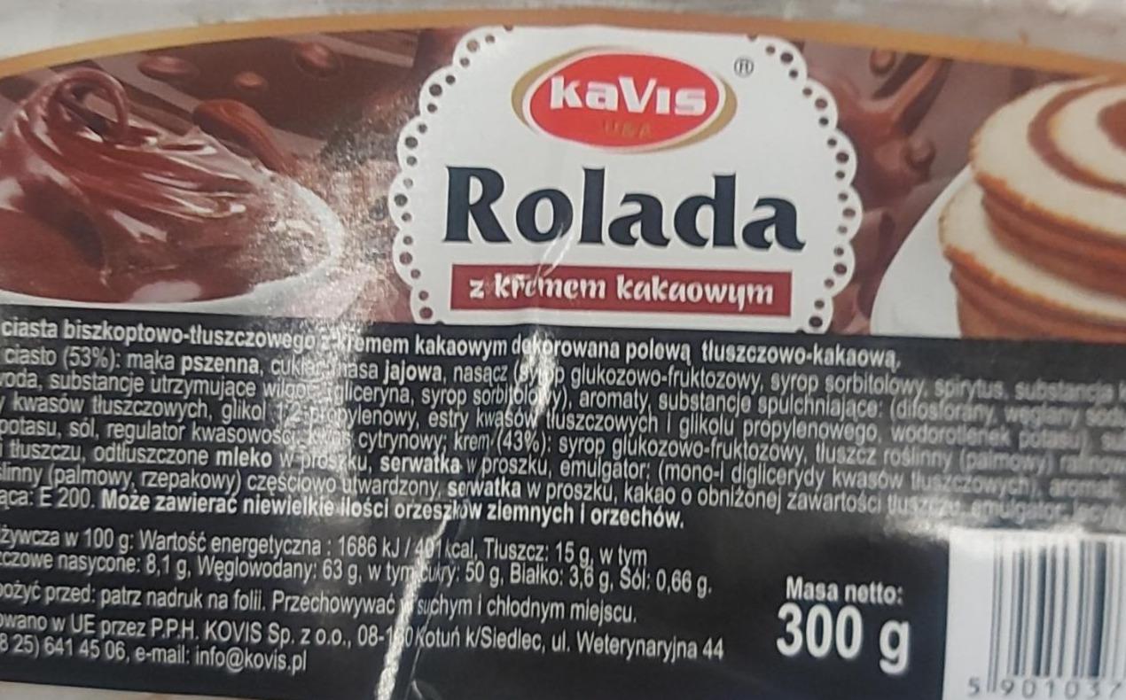 Zdjęcia - rolada z kremem kakaowym Kavis