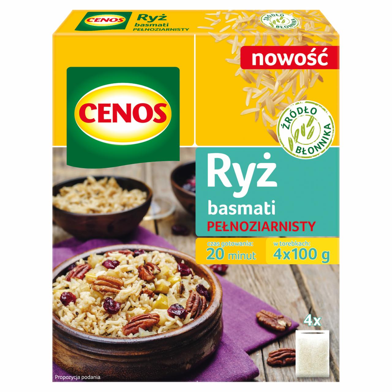 Zdjęcia - Cenos Ryż basmati pełnoziarnisty 400 g (4 x 100 g)