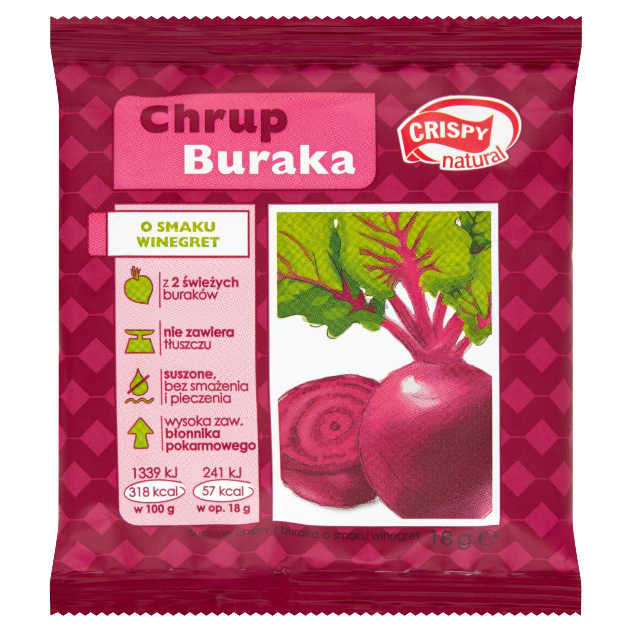 Zdjęcia - Suszone chipsy z buraka o smaku winegret Crispy Natural