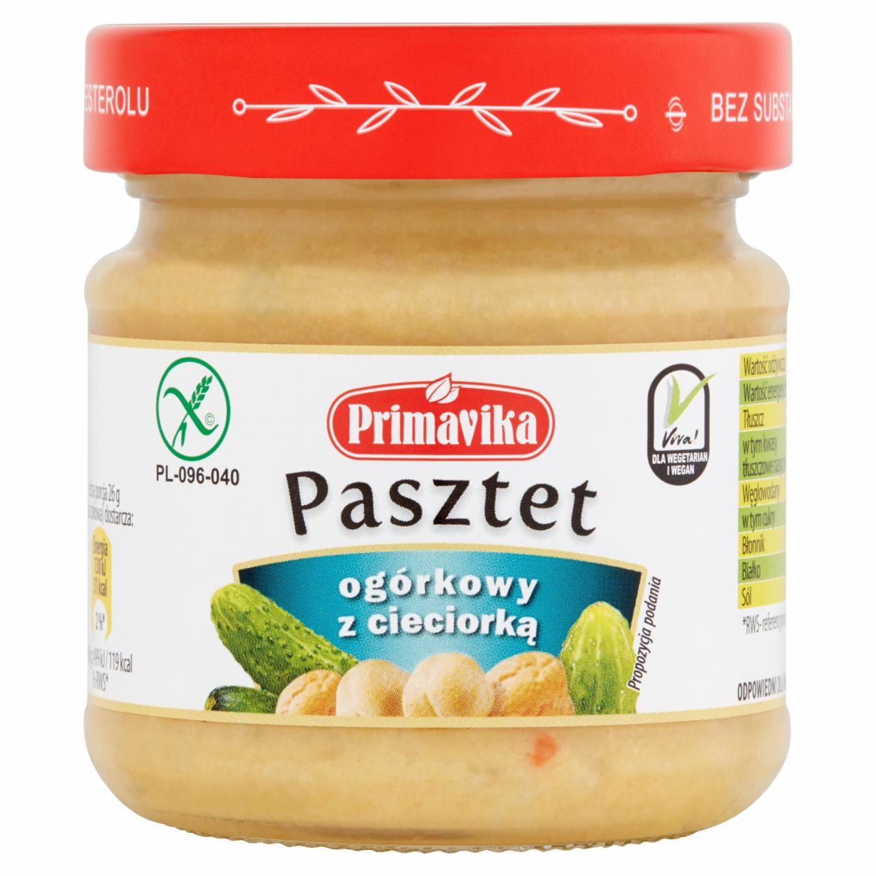 Zdjęcia - Primavika Pasztet ogórkowy z cieciorką 160 g