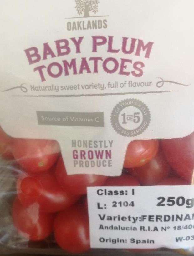 Zdjęcia - Baby Plum Tomatoes Oaklands