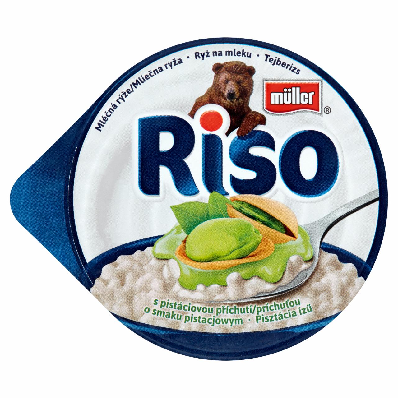 Zdjęcia - Müller Riso Deser mleczno-ryżowy z sosem o smaku pistacjowym 200 g