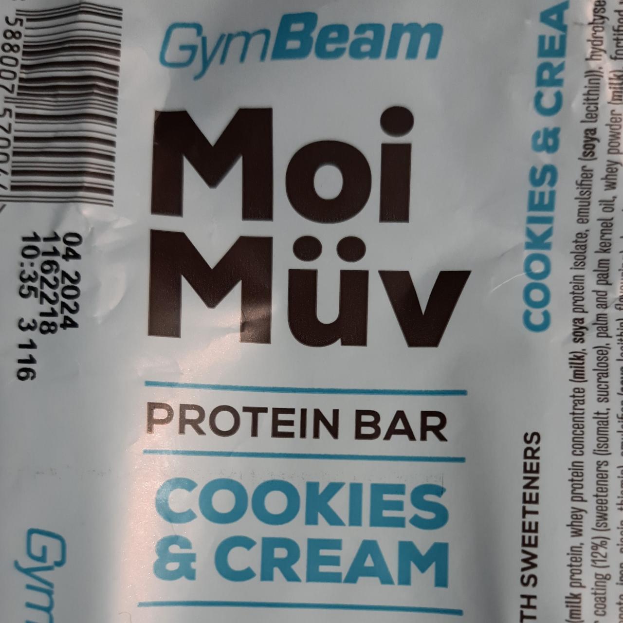 Zdjęcia - MoiMüv protein bar Cookies & Cream GymBeam