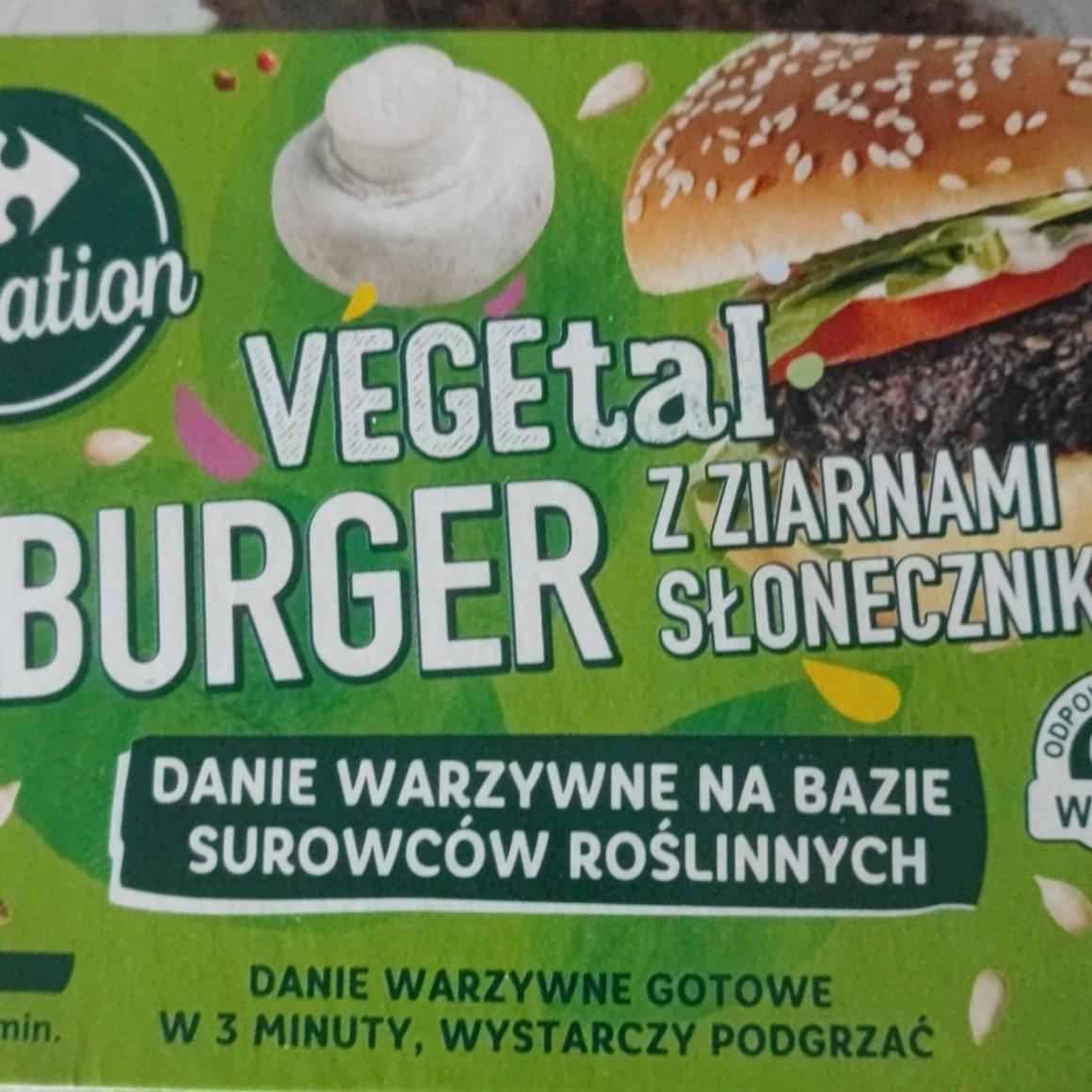 Zdjęcia - Burger z ziarnami słonecznika Vegetal Carrefour Sensation