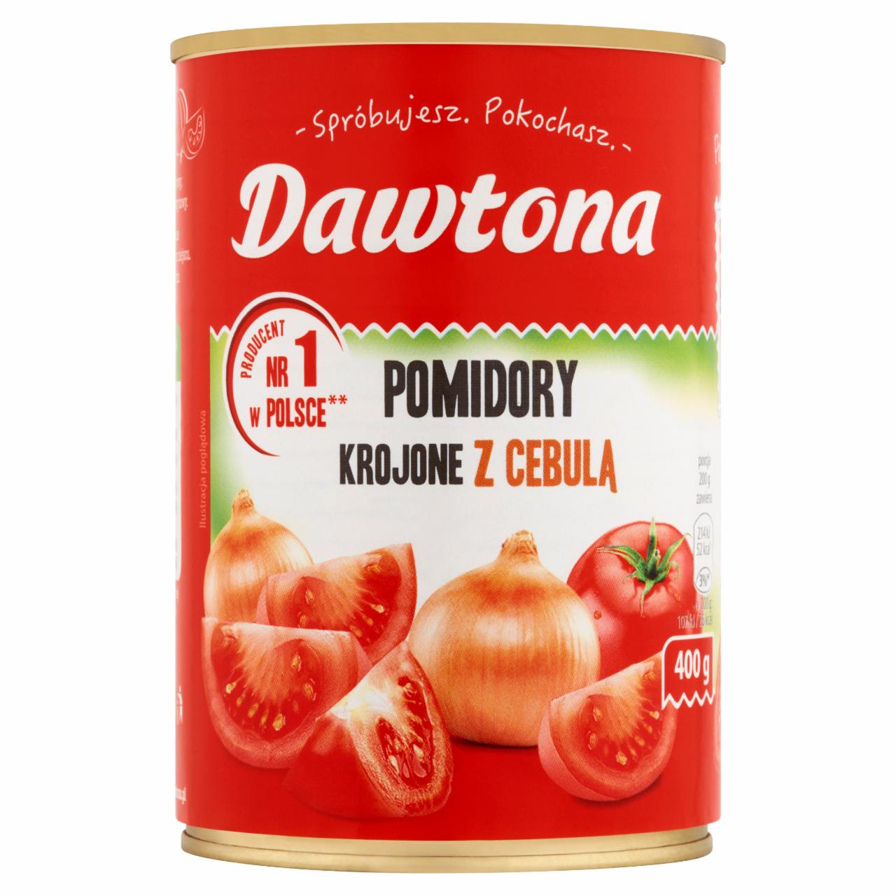 Zdjęcia - Dawtona Pomidory krojone z cebulą 400 g