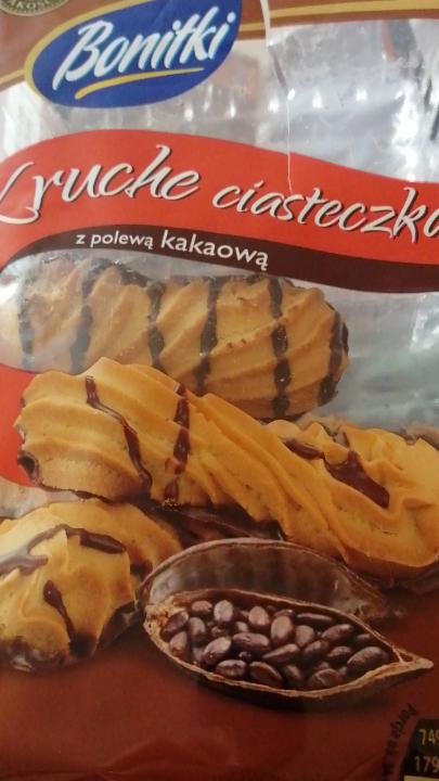 Zdjęcia - Kruche Ciasteczka z Polewą Kakaową Bonitki