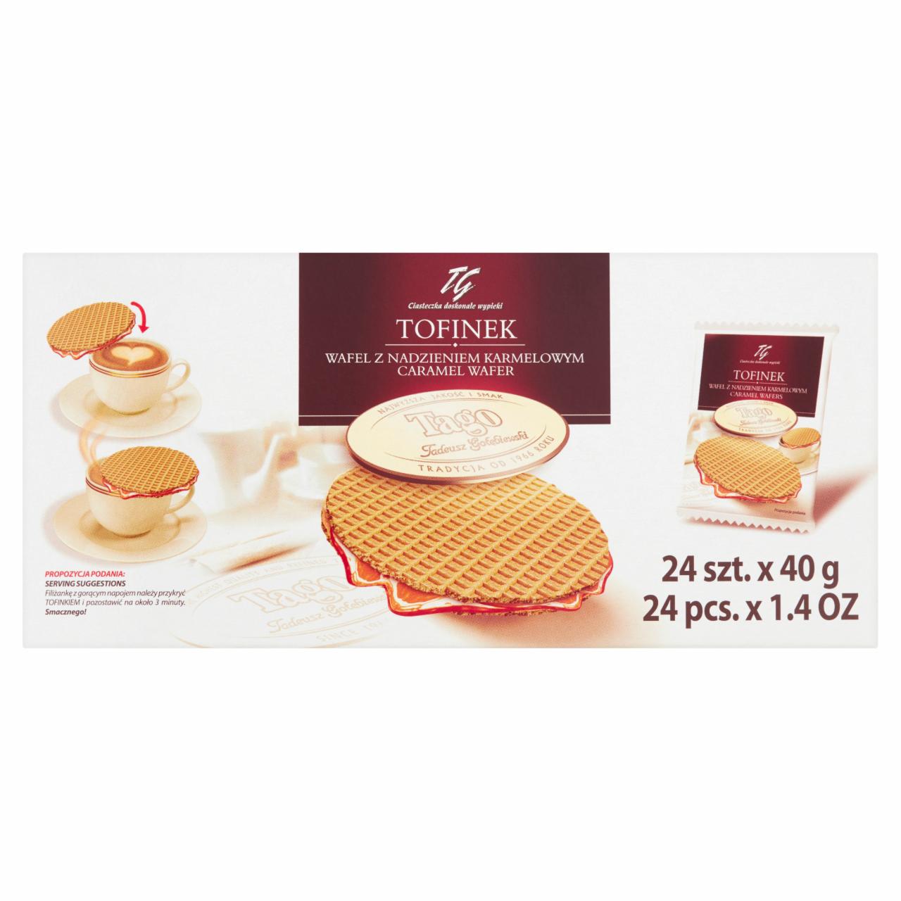 Zdjęcia - Tago Tofinek Wafel z nadzieniem karmelowym 24 x 40 g