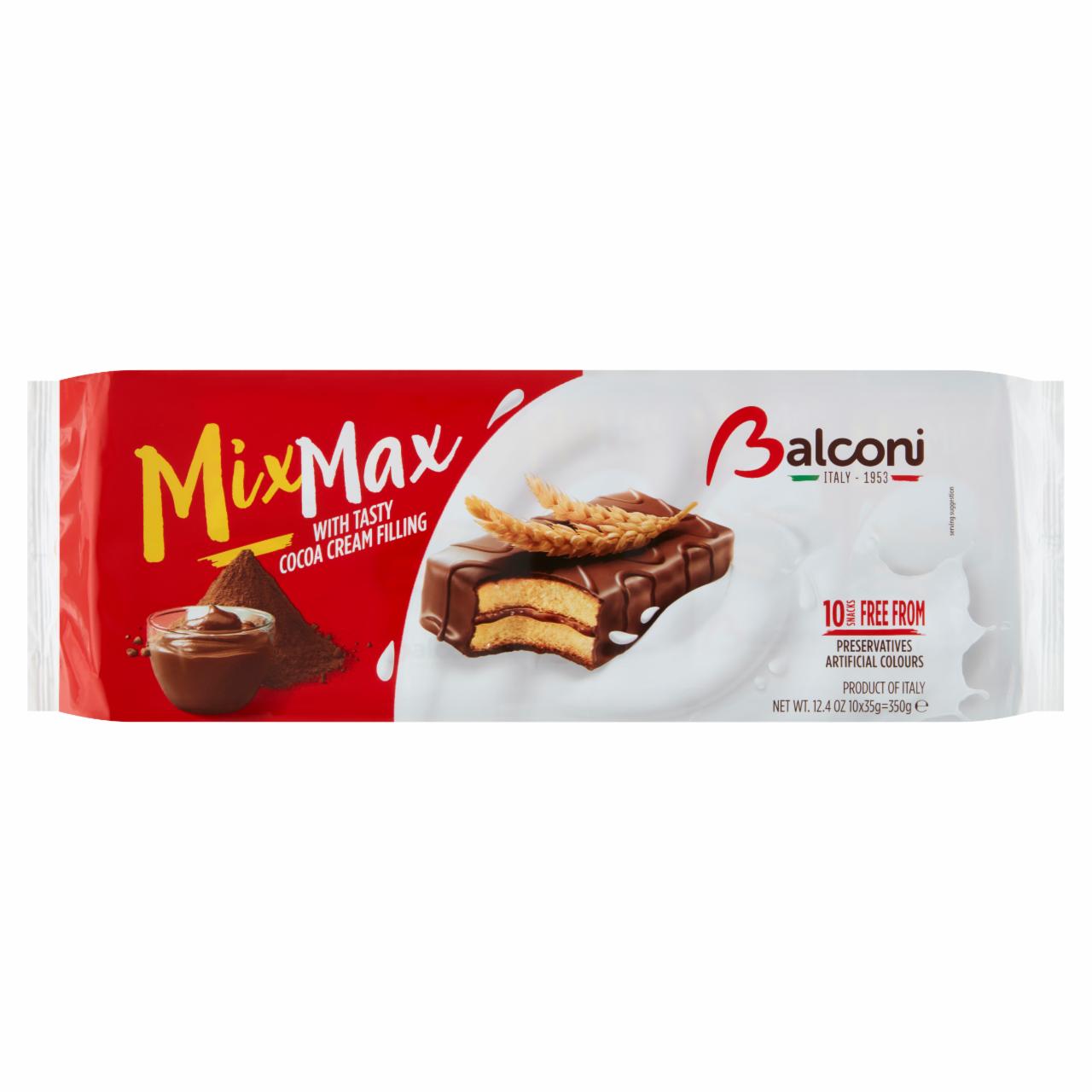 Zdjęcia - Balconi Wyrób cukierniczy w polewie i z nadzieniem z kakao 350 g (10 x 35 g)