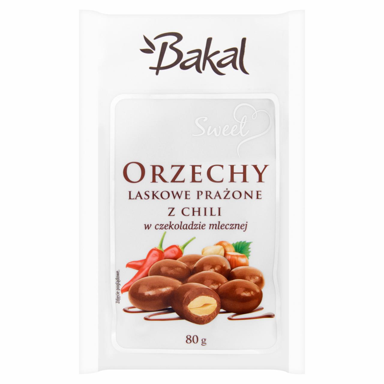 Zdjęcia - Bakal Sweet Orzechy laskowe prażone z chili w czekoladzie mlecznej 80 g