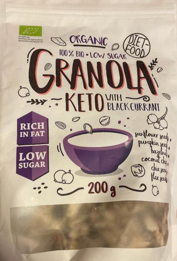 Zdjęcia - Granola keto with blackcurrant Organic