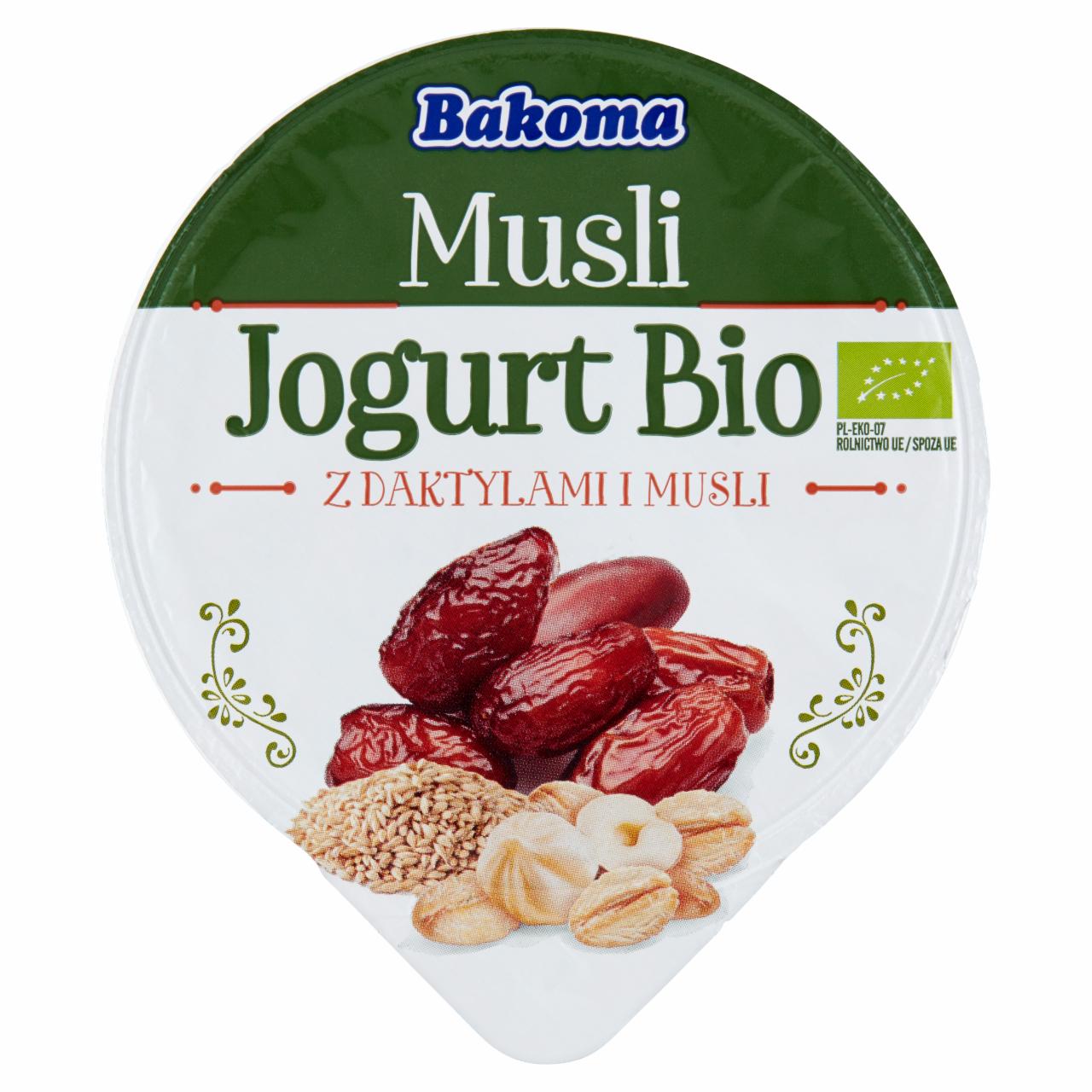 Zdjęcia - Bakoma Musli Jogurt Bio z daktylami i musli 180 g
