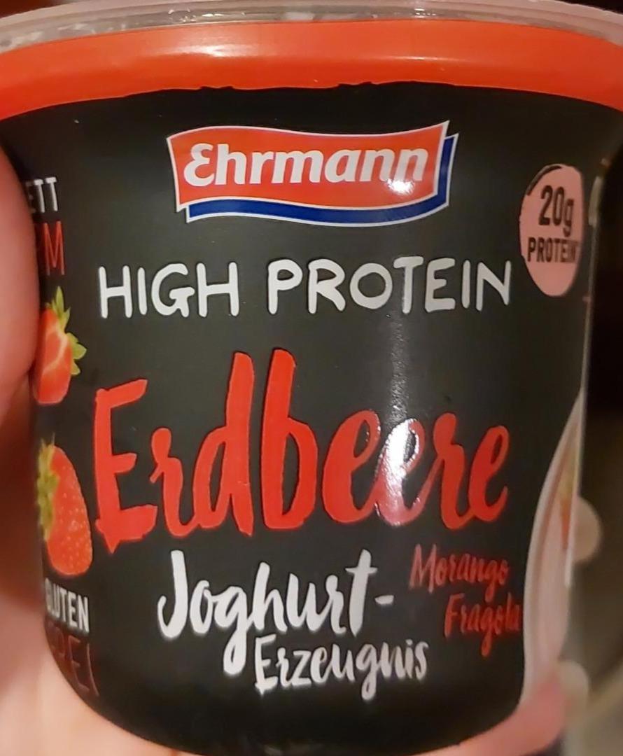 Zdjęcia - High Protein Erdbeere Joghurt-Erzeugnis Ehrmann