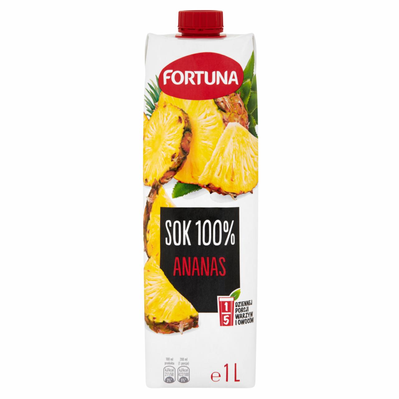 Zdjęcia - Fortuna Sok 100% ananas 1 l