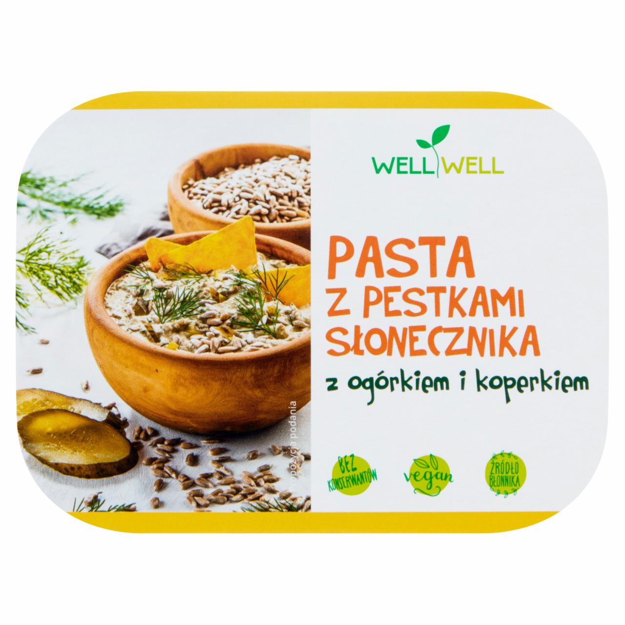 Zdjęcia - Well Well Pasta z pestkami słonecznika z ogórkiem i koperkiem 125 g