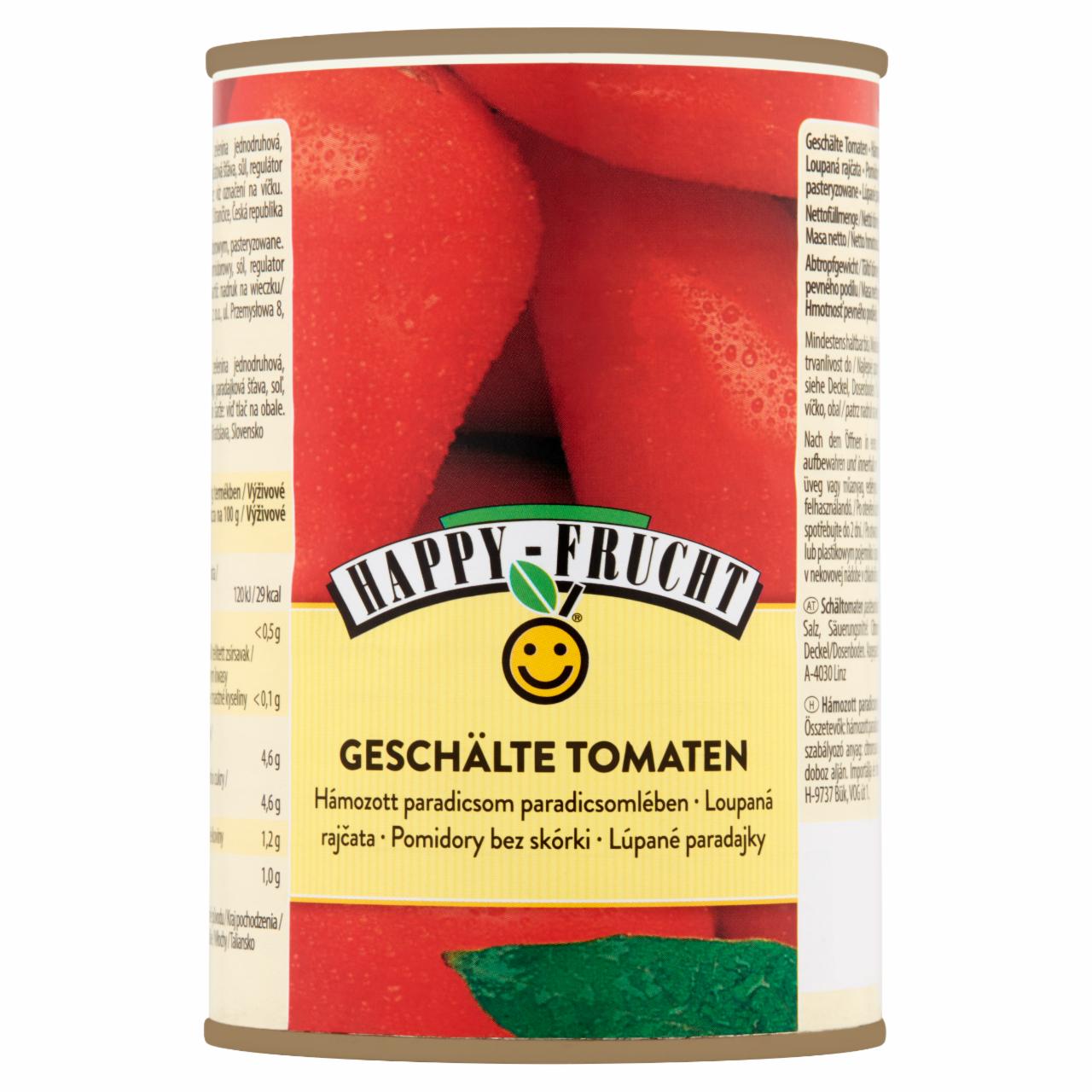 Zdjęcia - HAPPY FRUCHT Pomidory bez skórki 400 g