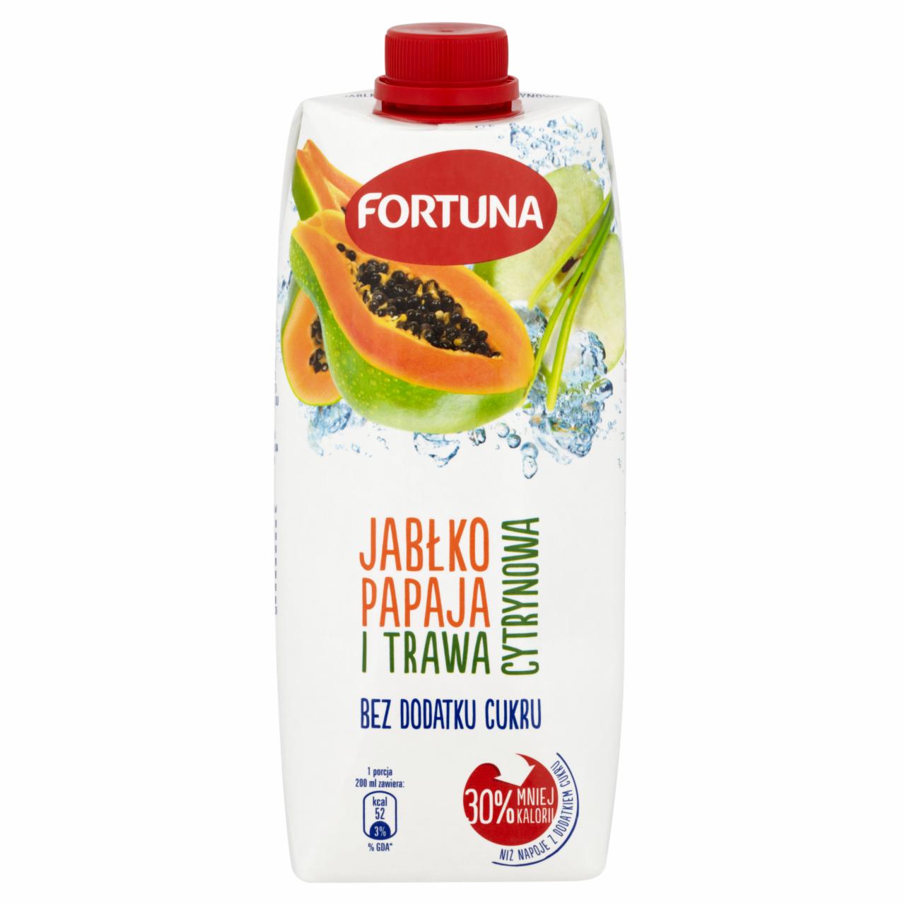 Zdjęcia - Fortuna Jabłko papaja i trawa cytrynowa Napój 500 ml