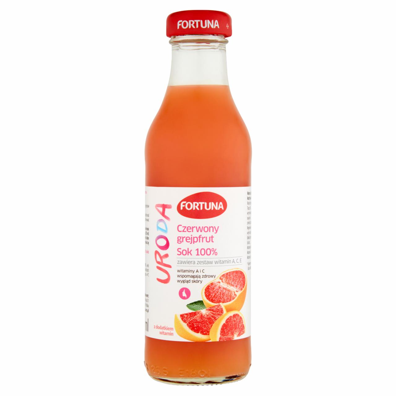 Zdjęcia - Fortuna Uroda Czerwony grejpfrut Sok 100% 250 ml