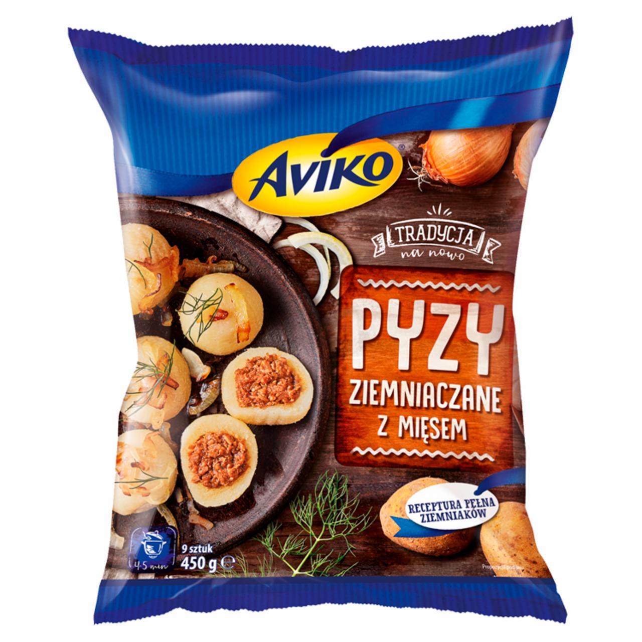 Zdjęcia - Aviko Pyzy ziemniaczane z mięsem 450 g (9 sztuk)