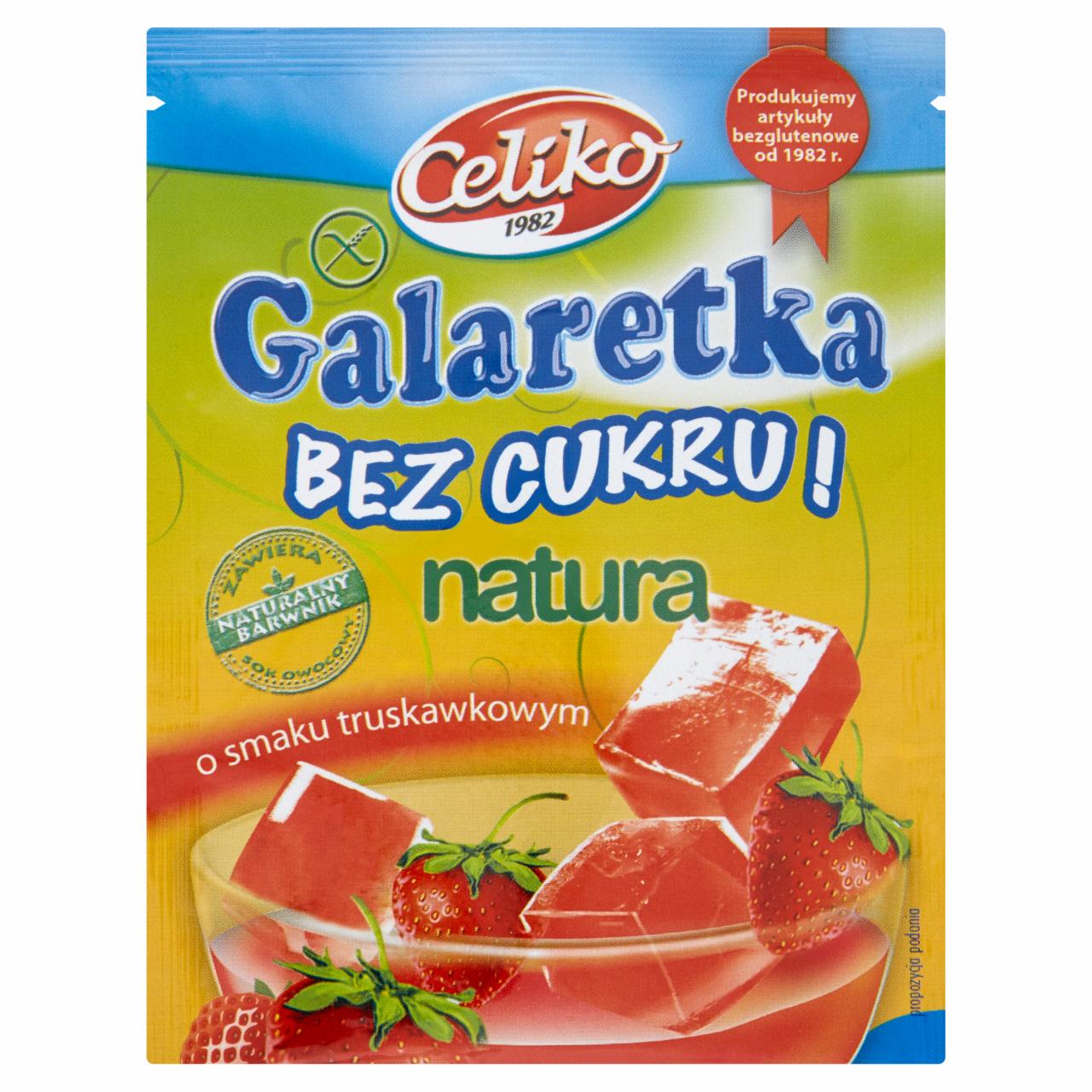 Zdjęcia - Natura Galaretka bez cukru o smaku truskawkowym 14 g