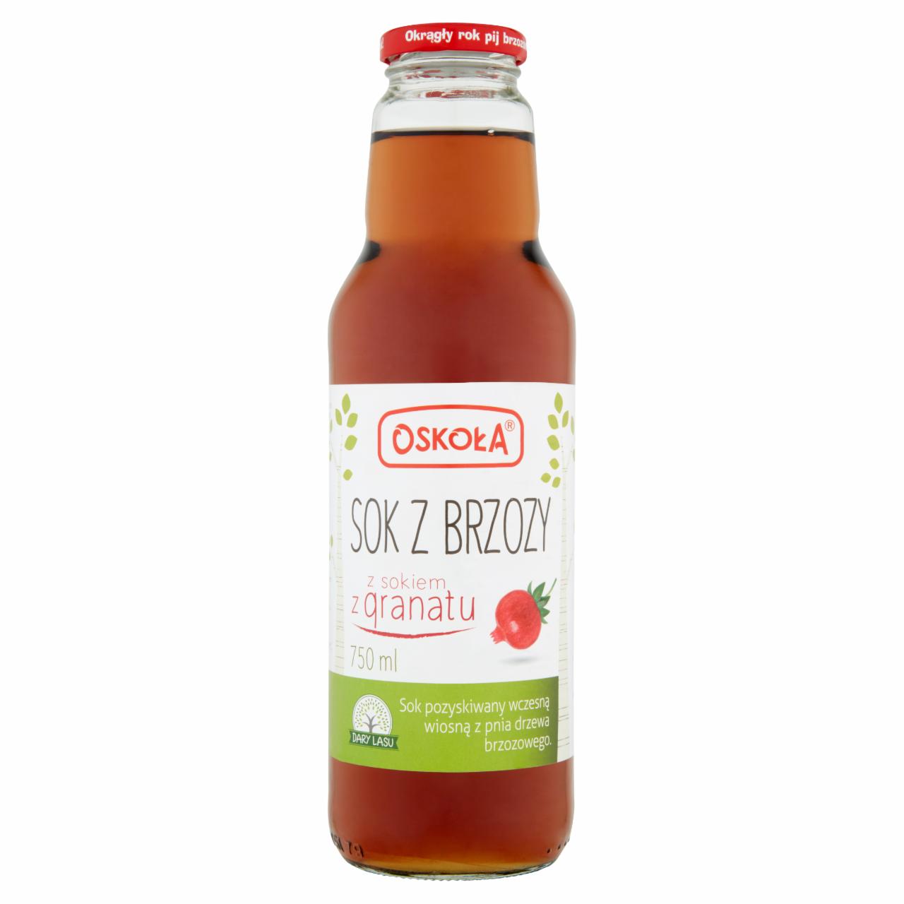 Zdjęcia - Oskoła Sok z brzozy z sokiem z granatu 750 ml