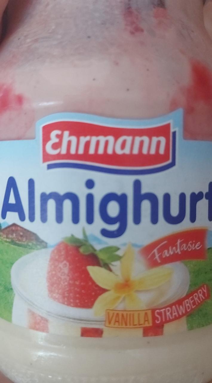 Zdjęcia - Almighurt vanilla Erdbeere Ehrmann