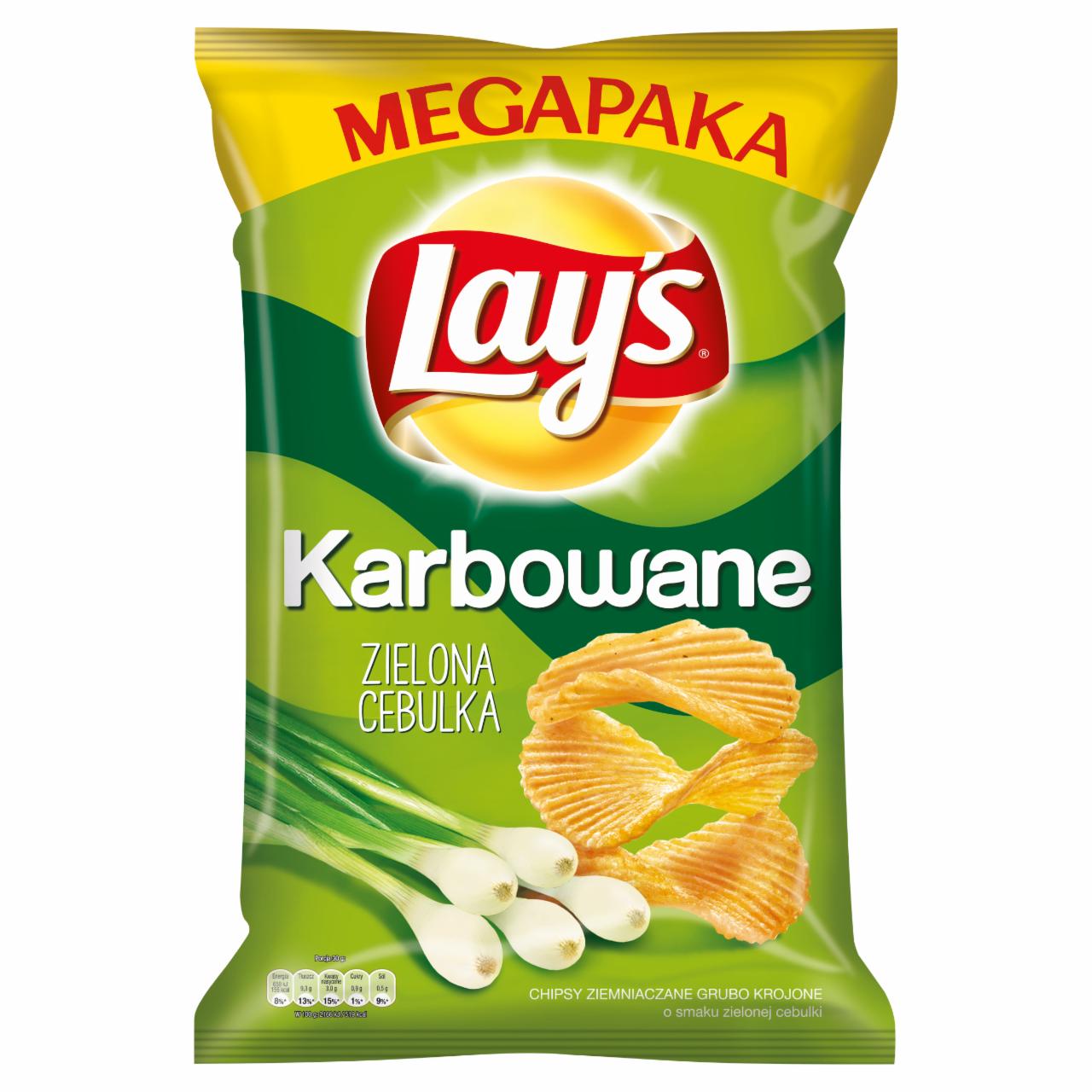 Zdjęcia - Lay's Karbowane Zielona Cebulka Chipsy ziemniaczane 225 g