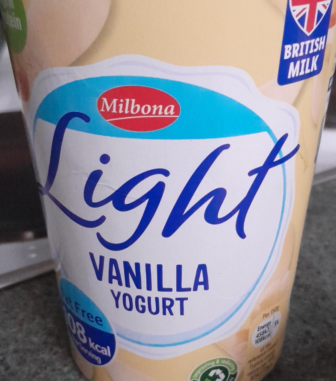 Zdjęcia - Light vanilla yogurt Milbona